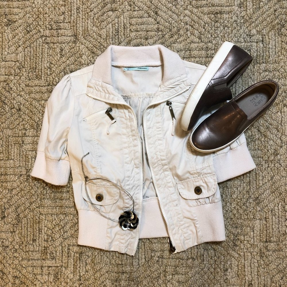 Maurice's short sleeve bomber-style jacket
